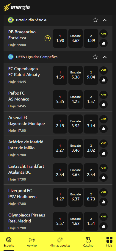 Plataforma da EnergiaBet